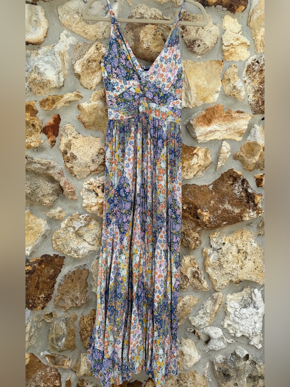 Angie maxi dress multicolored patchwork floral Dress